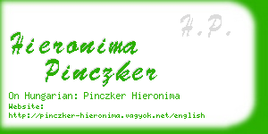 hieronima pinczker business card
